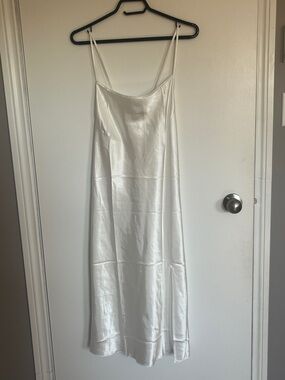 Satin Midi Nightgown with slit